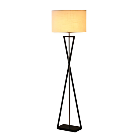 Lampa podłogowa Abigali Sand Glass biała