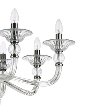 Żyrandol Ideal Lux 159980 Danieli SP8 Trasparente