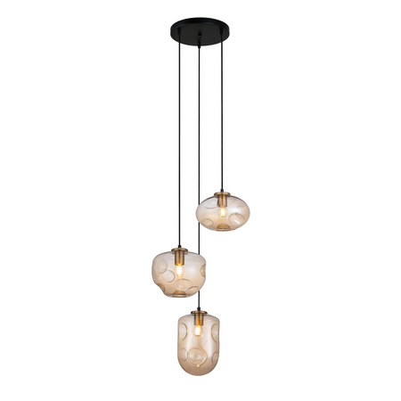 Lampa wisząca Italux PND-112038-3A-BRO+AMB Hatella