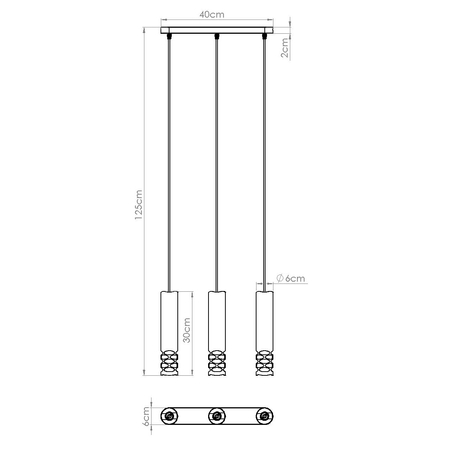 Sollux Lighting Lampa wisząca LIRO 3L biały SL.1693