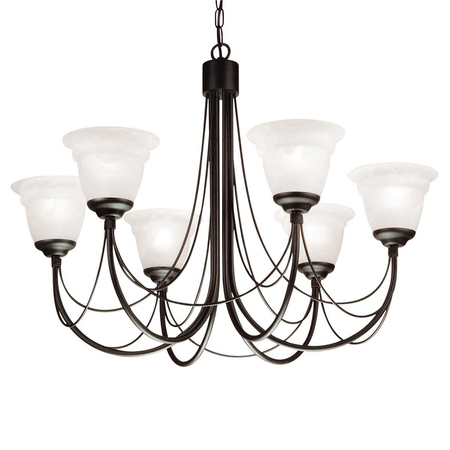 Żyrandol Elstead Lighting Carisbrooke czarny CB6-BLACK