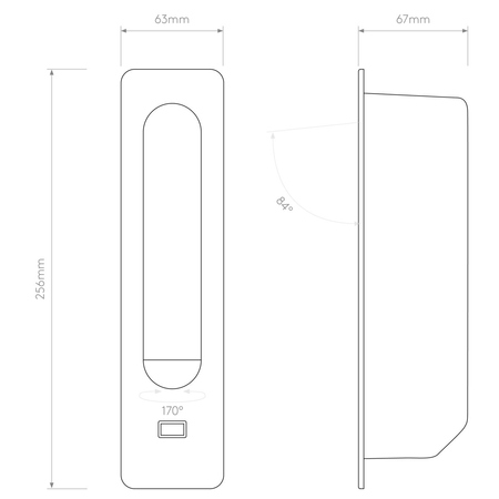 Kinkiet Astro Keta USB 1437004 Matowy Czarny