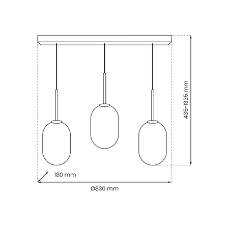 Milagro Lampa wisząca ALIAS BLACK 3xE14 ML0321 CZARNY