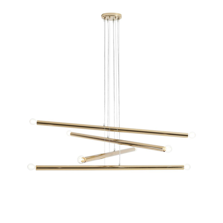 Lampa wisząca TUBO 8 GOLD Aldex 1072P30 złoty