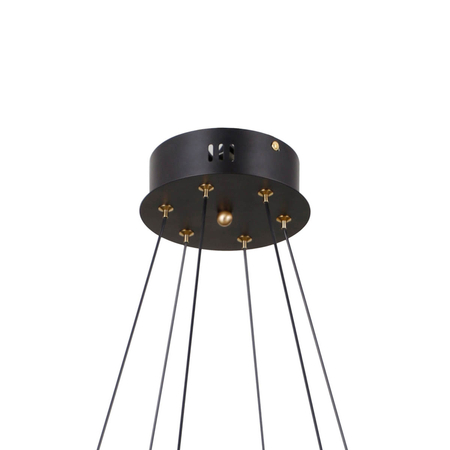 Lampa wisząca Italux Alani PND-34375-6-BK Czarny mat, złoty