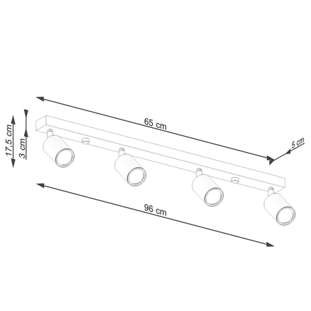 Sollux Lighting Plafon VERDO 4 biały SL.1289