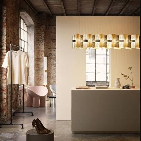 Lampa wisząca Slamp LA LOLLO - GOLD 140 LALS3XLGLD01T00NMTEU złoty