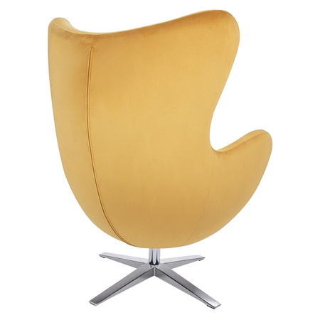 Fotel EGG SZEROKI VELVET musztardowy