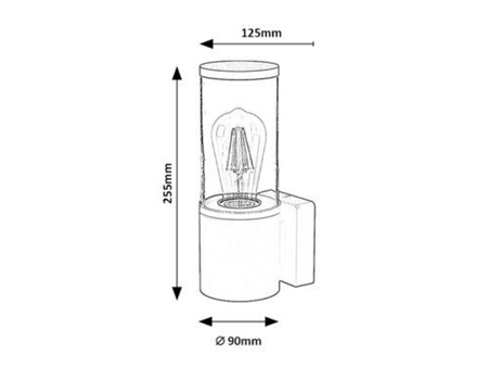 Kinkiet zewnętrzny Rabalux Wellington 7502 czarny matowy