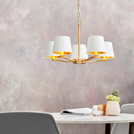 Endon Lighting Lampa wisząca 67734 biały/złoty