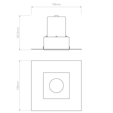 Spot Astro Trimless Square 1248005 Matowy Biały