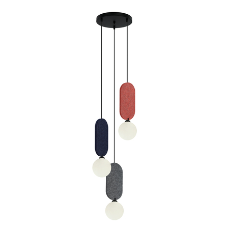 Lampa wisząca Italux PND-59815A-3-MLTI Czerwony, niebieski, szary