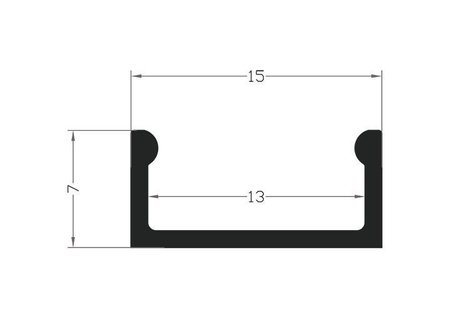 Profil LED Greenie P4-1S2 2m srebrny anodowany nawierzchniowy
