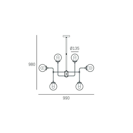 Cosmo Light Lampa wisząca BOSTON P12826BR