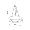 Sollux Lighting Żyrandol SATURNO SLIM 70 czarny SL.0754
