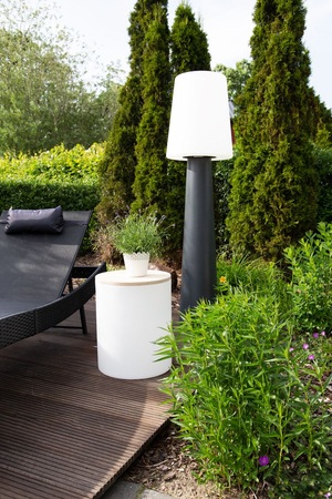 Lampa stojąca No.1 zewnętrzna ogrodowa 2700K Biała ciepła 160cm, czarny 32564W antracyt