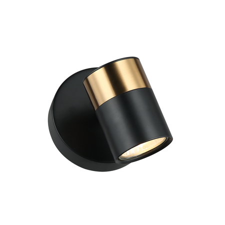 Kinkiet Italux WL-58892-1-BK-BRO Czarny, mosiężny