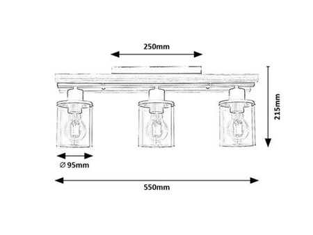 Lampa sufitowa Rabalux Niylah 71083 czarny