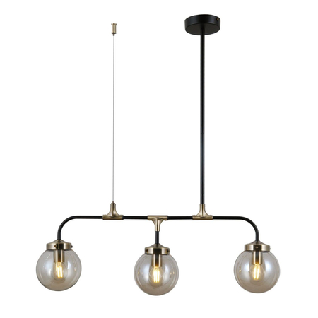 Lampa wisząca Italux Valpena PND-48882-3 Czarny mat, antyczny brąz