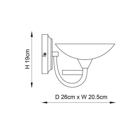 Kinkiet Endon Lighting Cagney CAGNEY-1WBSC chrom