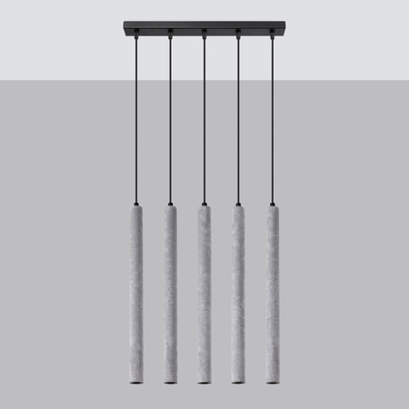 Sollux Lighting Lampa wisząca PASTELO 5L beton SL.1274