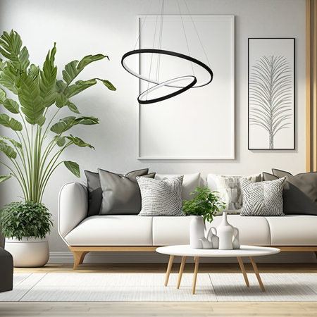 Milagro Lampa wisząca HOOP BLACK 51W LED ML1542 CZARNY