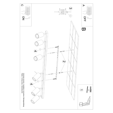 Sollux Lighting Plafon RING 6L ochra czerwona SL.1511