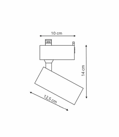 Zestaw szynowy 1-fazowy Rocca SET 4000K szynoprzewód 1F 3xLED LP-1019/1W WH SET