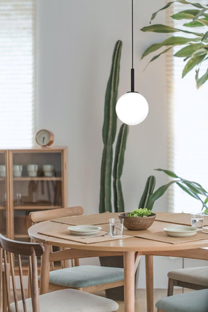 Lampa wisząca FARO Kaja K-4885 biały/czarny