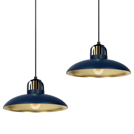 Milagro Lampa wisząca FELIX NAVY BLUE/GOLD 2xE27 MLP7715 GRANATOWY / ZŁOTY