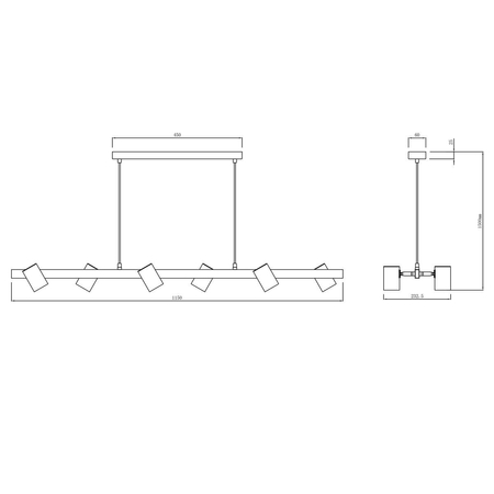Lampa wisząca Snow 6xGU10 złota LP-731/6L GD