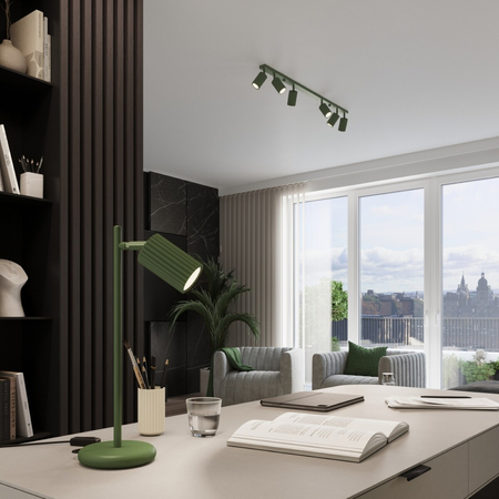 Sollux Lighting Lampa wisząca KARBON 1 zielony oliwkowy SL.1611