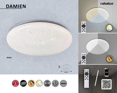 Lampa wewnętrzna Rabalux Damien 5540 biały