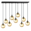 Lampa wisząca COSMO 9 BL MIODOWY Emibig 713/9 czarny/złoty