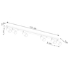 Sollux Lighting Plafon WINX 6L czarny/chrom SL.1372