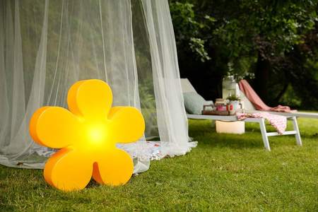 Kwiat LED Lampa solarna zewnętrzna ogrodowa przenośna 2900K Biała ciepła Ø40cm 32407S żółty