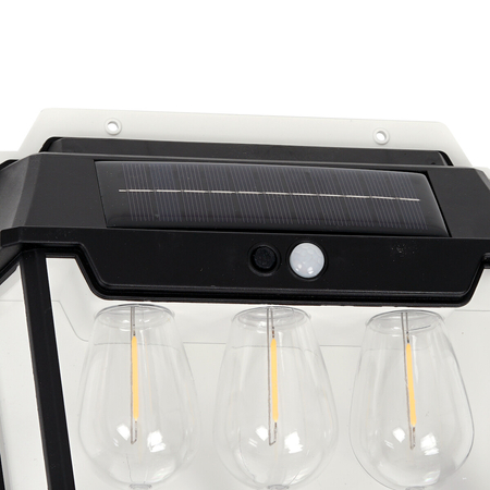 Eko-Light Kinkiet Solarny Filo Potrójny 3000K EKO0727 CZARNY