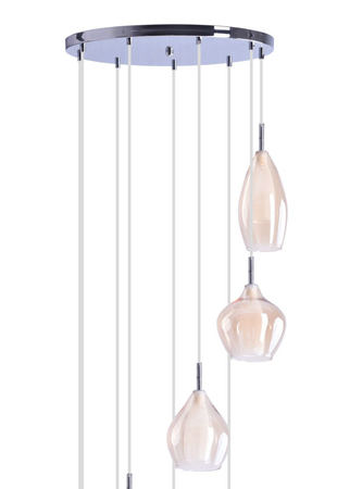 Lampa wisząca AMBER MILANO 9 BRASS Azzardo AZ4014 mosiądz