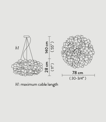 Lampa wisząca Slamp CLIZIA - MAMA NON MAMA BLACK - BLACK WIRE L CLISL00BNM01B00BLCEU czarny