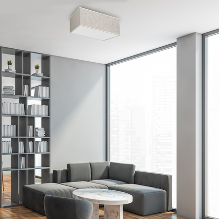 Milagro Lampa sufitowa LINO BIEL / LEN 2xE27 MLP7495 BIEL / LEN