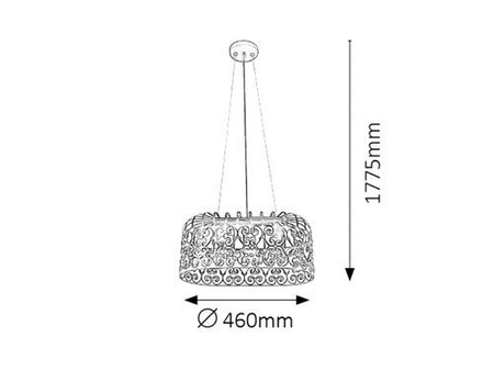 Lampa wisząca Rabalux Alessandra 2162 biały matowy