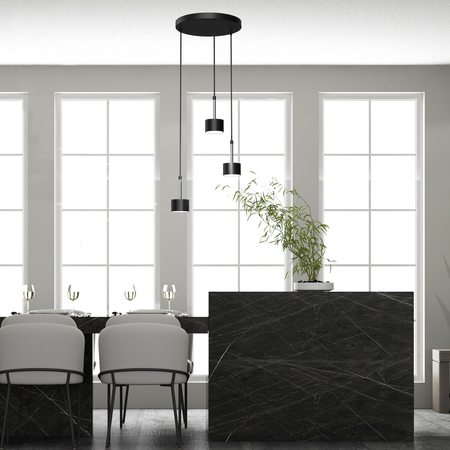 Milagro Lampa wisząca ARENA BLACK/SILVER 3xGX53 MLP7786 Czerń / Srebro