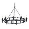 Żyrandol Elstead Lighting Saxon czarny SAX8-BLK