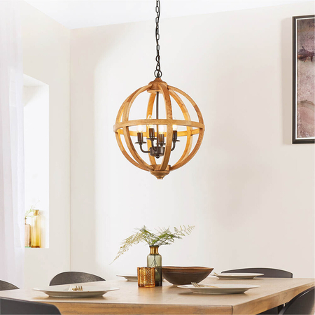 Endon Lighting Lampa wisząca 73575 drewniany