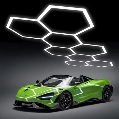 Lampa LED Hexagon Blaupunkt 43W geometryczny panel sufitowy led 4000K CRI90 w kształcie plastra miodu