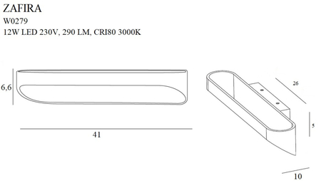Kinkiet Maxlight W0279 czarny/chrom