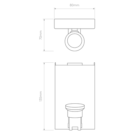 Astro Backplate 3 1367003 Matowy Biały