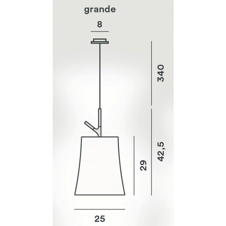 Lampa wisząca Foscarini 221017-25 Birdie grande