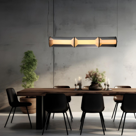 Light Prestige Lampa wisząca Aeris 3 linia transparent LED CCT LP-2137/3L TR