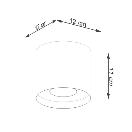 Sollux Lighting Plafon MIKA czarny SL.1281